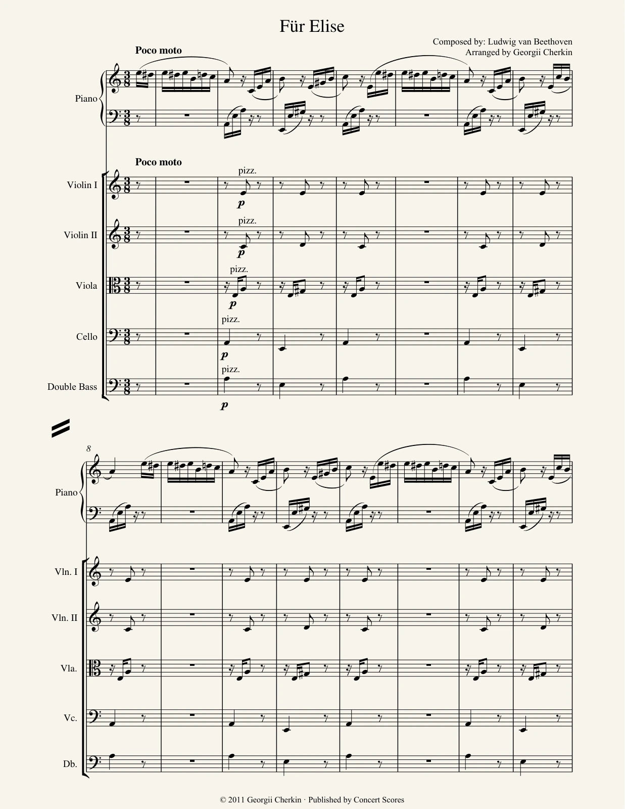 Sample score — page 1