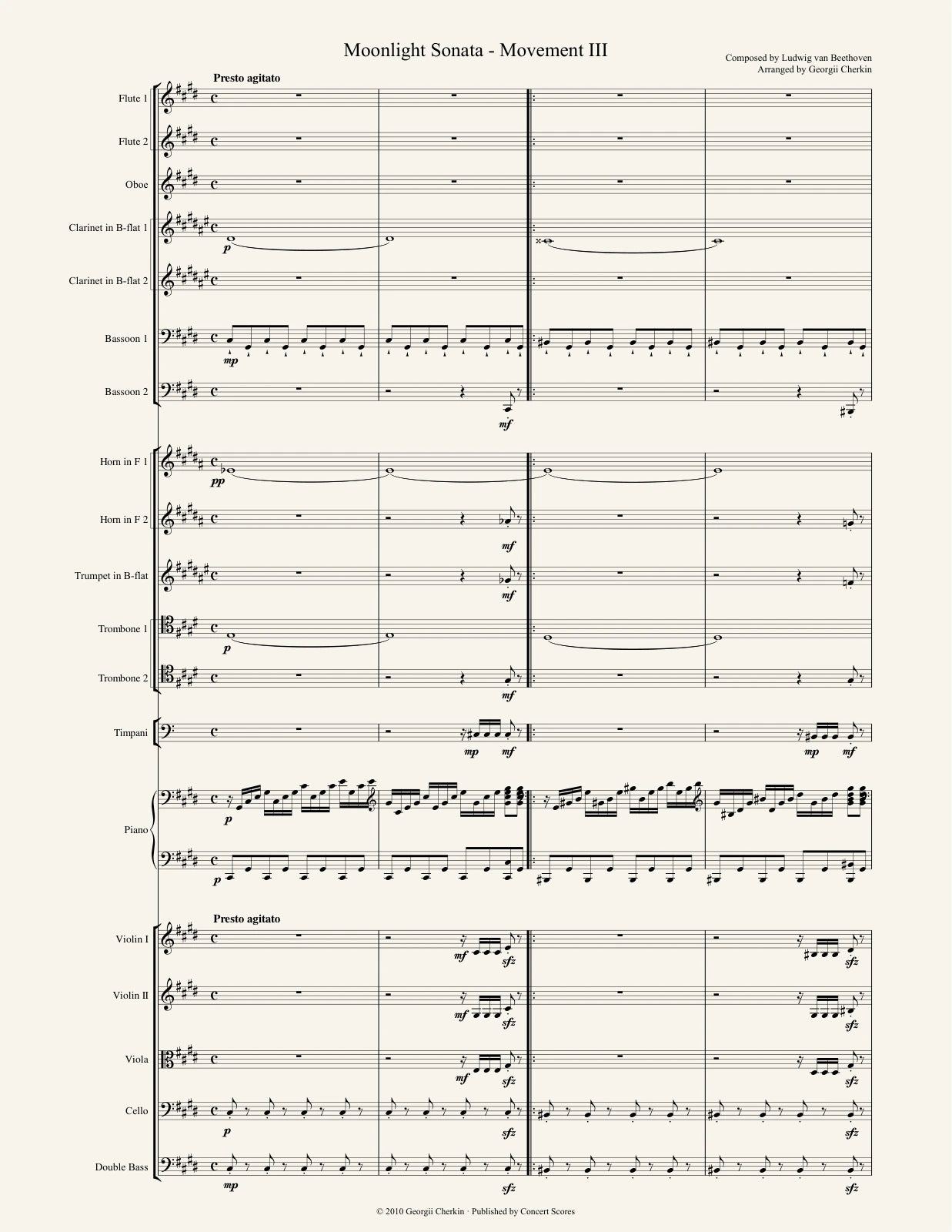 Sample score — page 1