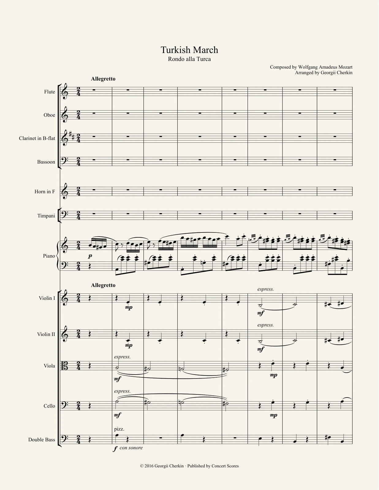 Sample score — page 1