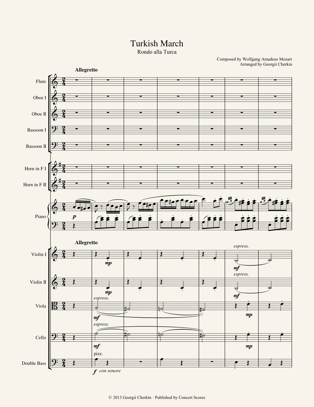Sample score — page 1