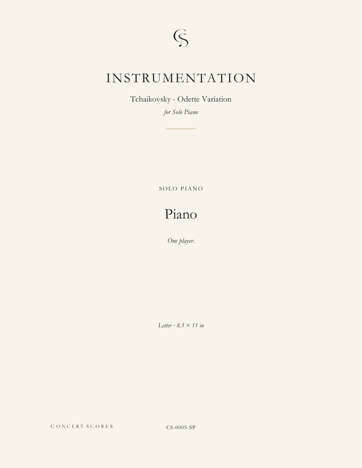 Sample score — page 1